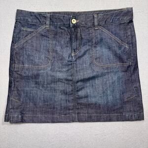 Calvin Klein Jeans Denim Jean Skirt 14 Blue Faded Wash Y2K Retro Pocket Mini‎